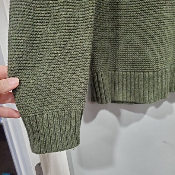 J Crew Women's Sweater Hunter Green Knit Turtleneck Long-Sleeved Wool Blend Sz S - Picture 5 of 14